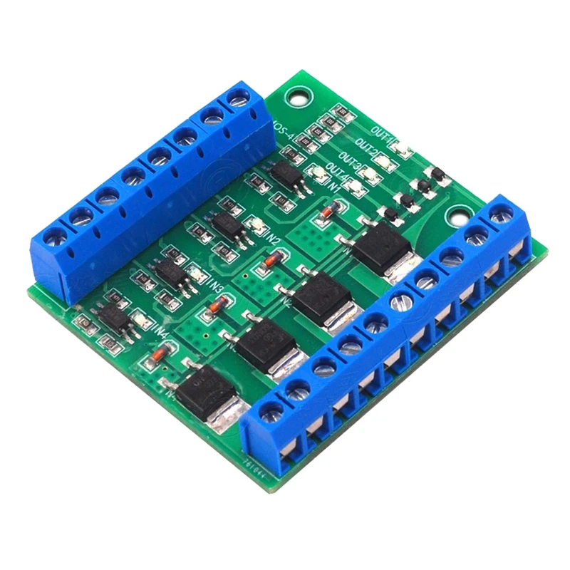 Купи 4 Channel MOS PLC Amplifier Board PWM 3-20V To 3.7-27V DC 10A Board High Quality Driver Module за 278 рублей в магазине AliExpress