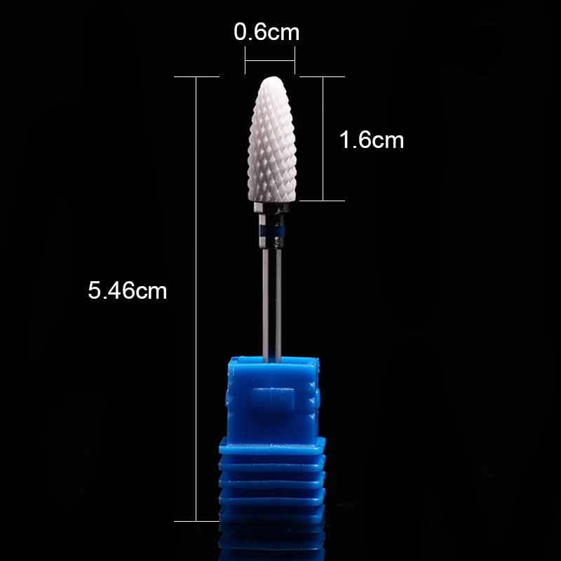 Ceramic Milling Cutter Manicure Nail Drill Bits Electric Nail Files Pink Blue Grinding Bits Mills Cutter Burr Nail Accessories images - 6