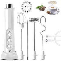 electric handheld milk frother blender usb charger rechargeable bubble maker whisk mixer for coffee cappuccino coffee foam maker