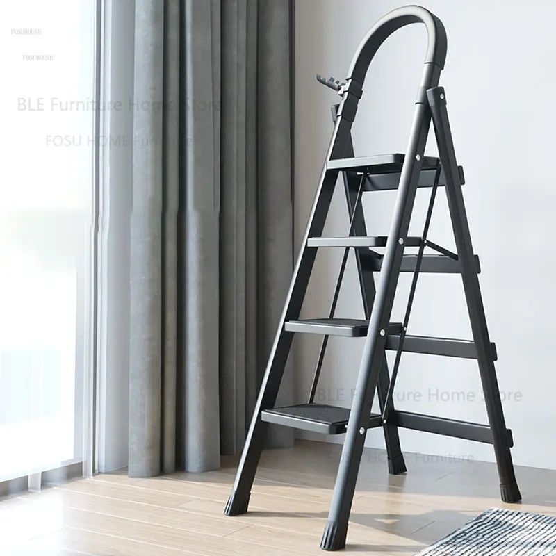 

Household Multi-functional Step Ladders Thickening Lifting Folding Aluminium Ladder Indoor Telescopic Ladder Herringbone Ladders