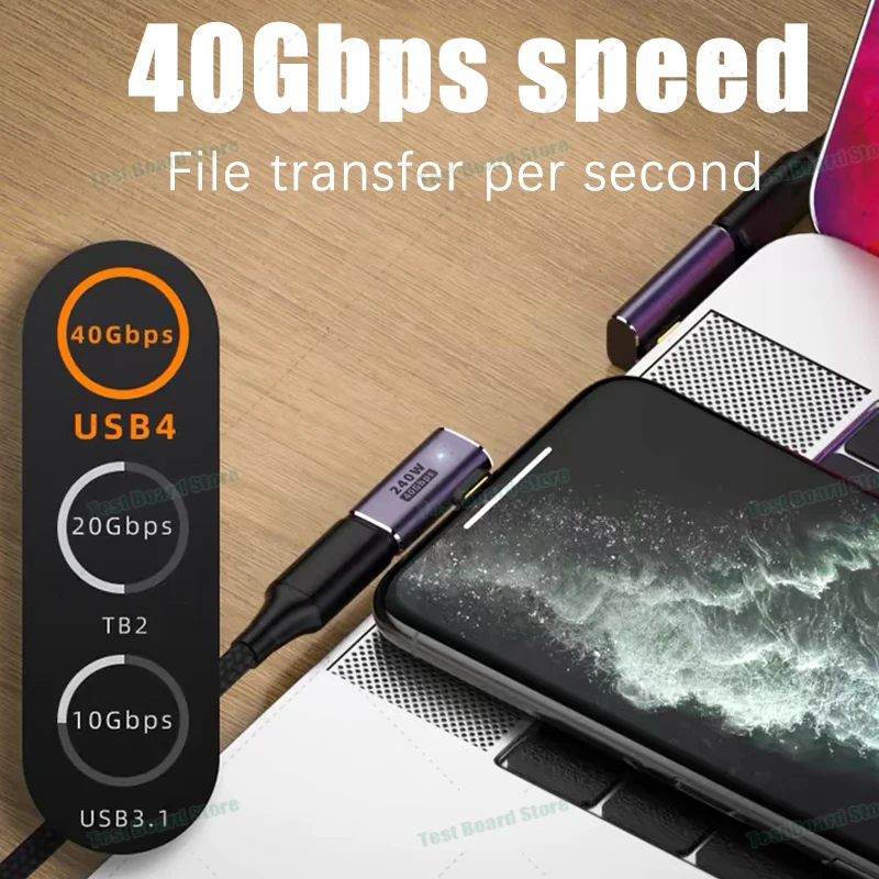 1Pce PD100W Type-C к Штекерный и гнездовой зарядный преобразователь данных USB4 40 Гбит/с