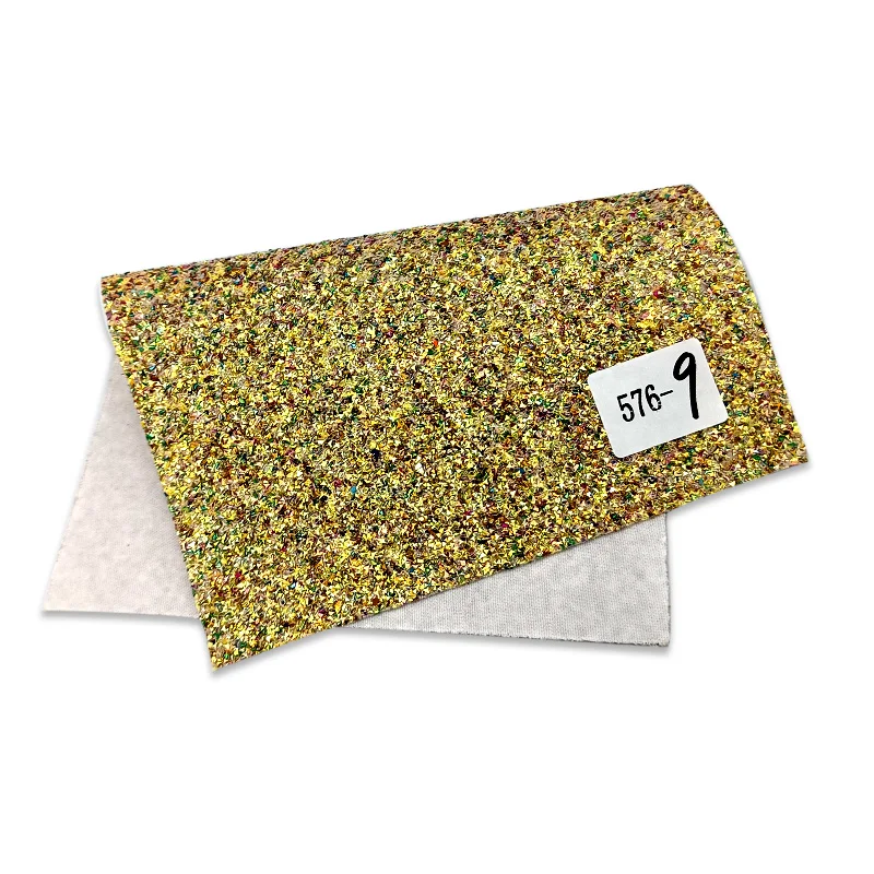 

XHT Holographic Fragment Design Colorful Glitter Faux Artificial Leather Fabric for Making Decoration/DIY Accessories/Hair Bow