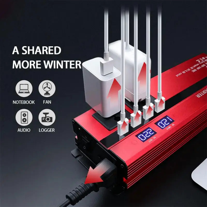 

Modified Sine Wave Inverter 4000W 6000W Power DC 12V 24V To AC 220V 50/60HZ Converter Solar Auto Inverters With LED Display