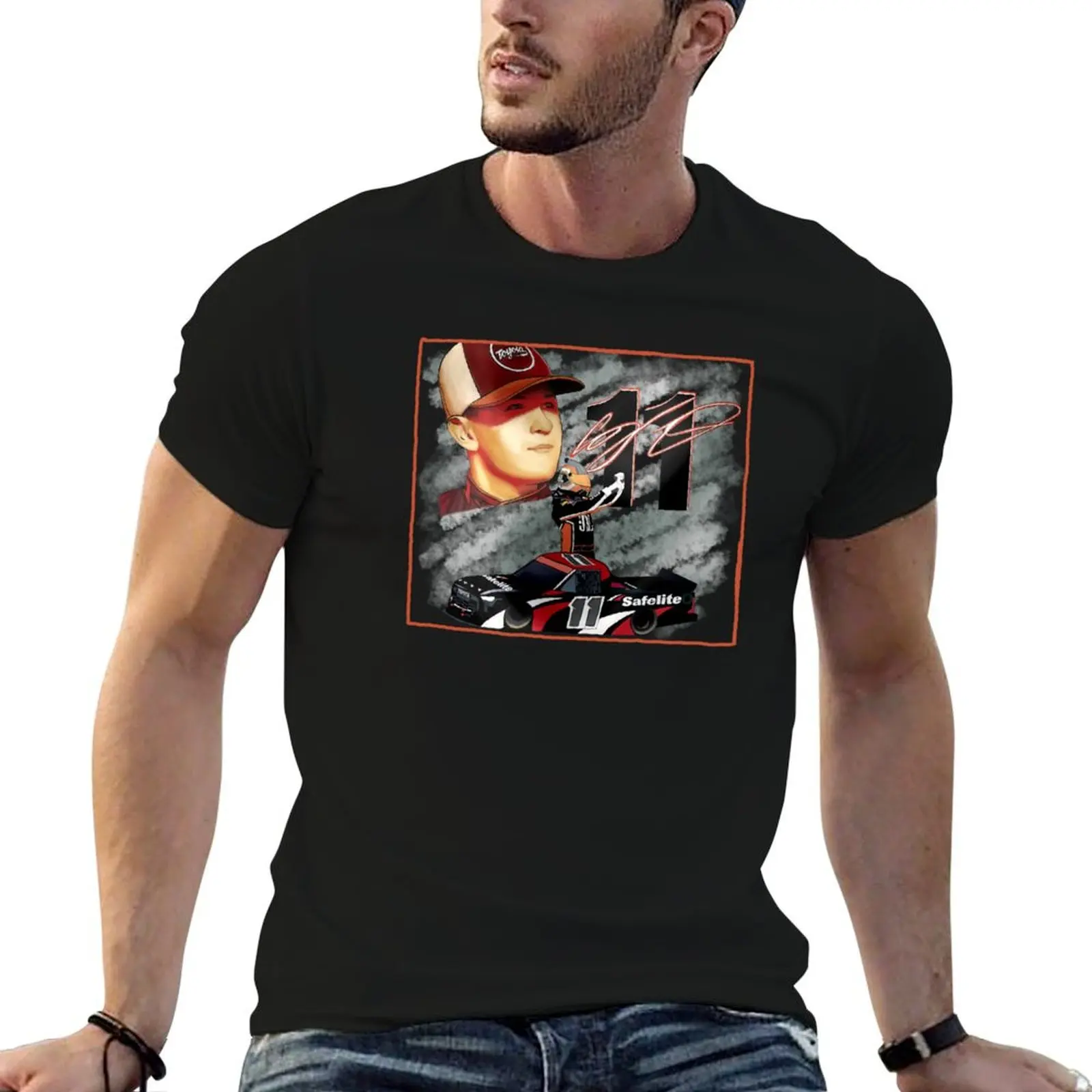 Фото Винтажная футболка Corey Heim Race Shirt, мужская футболка с графическим принтом, мужская однотонная футболка, мужская повседневная футболка №1