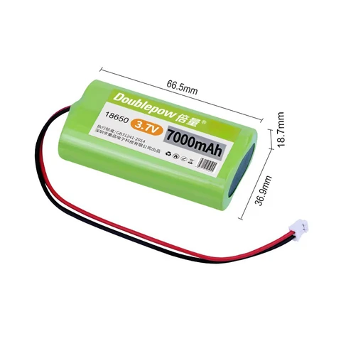 DOUBLEPOW 3.7V 7000mAh Перезаряжаемая литий-ионная батарея
