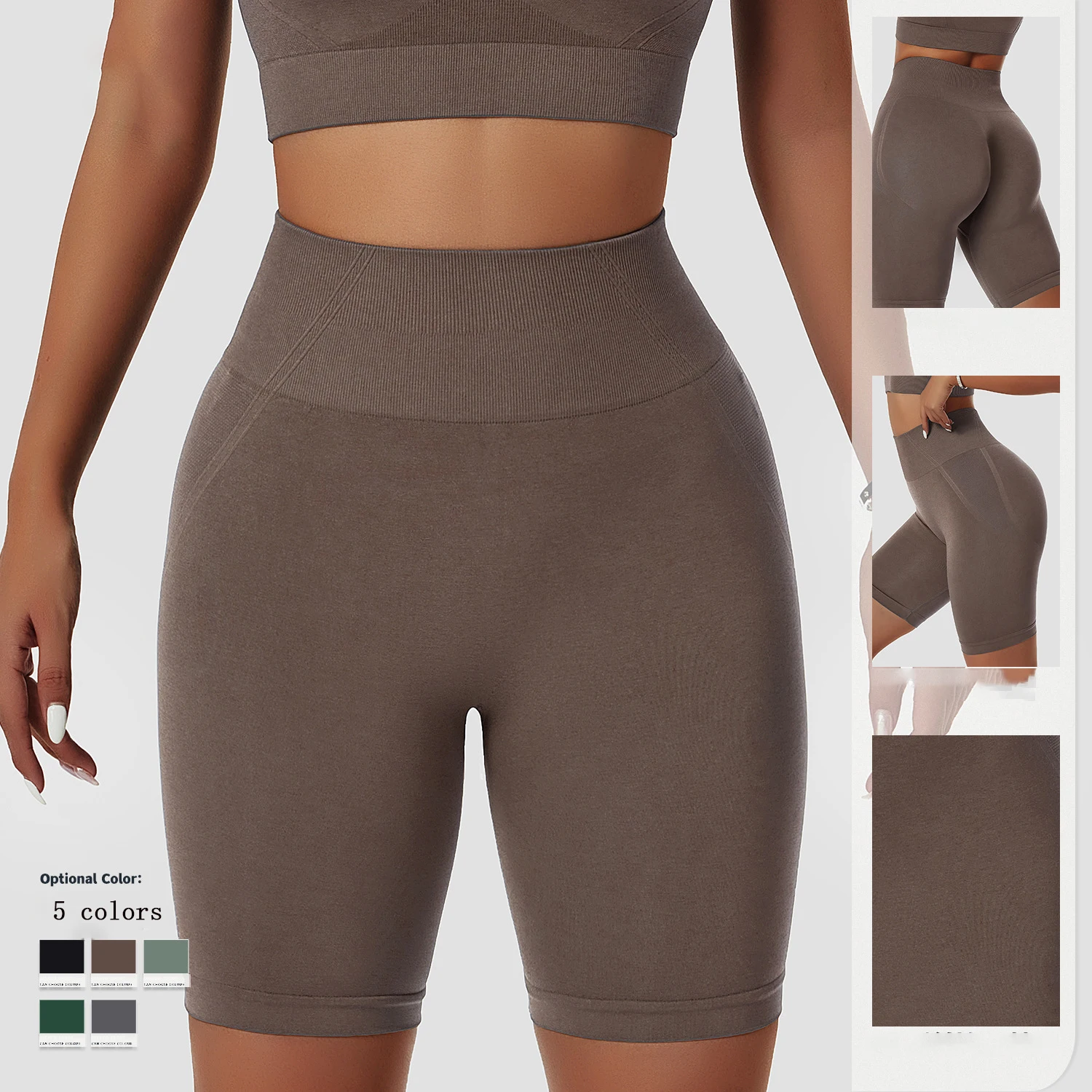 Seamless Yoga Shorts Women High Waist Gym Push Up Short Leggings Scrunch Tight Booty Shorts Running Cycling Shorts Fitness Pants