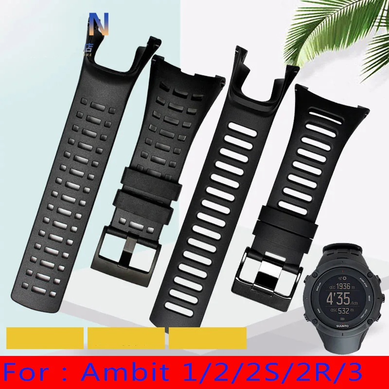 Ремешок резиновый для Suunto watch band Ambit 1/2/2S/2R/3 Sport/3 Run/3 PEAK |