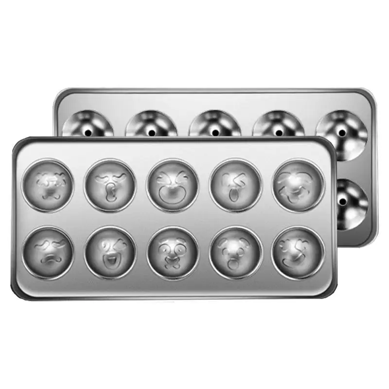 

Форма для льда, круглая форма для льда из нержавеющей стали, с крышкой, портативная маленькая круглая форма для льда, форма для заморозки