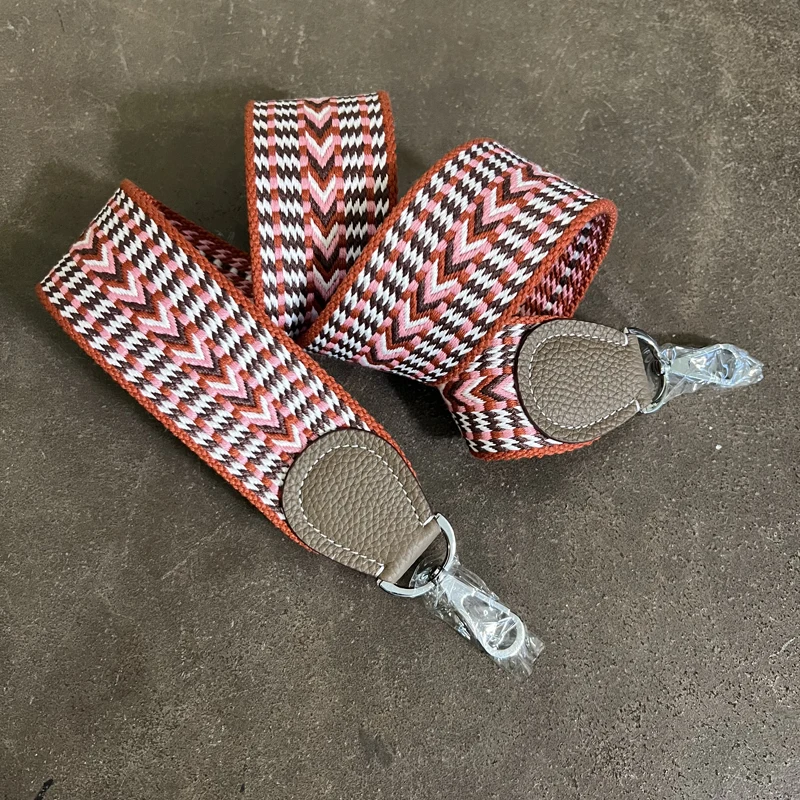 2 Inch Wide Evelyn Bag Women's Newest Togo Leather Leather Color Canvas Strap Thickened Shoulder Strap Crossbody Bag