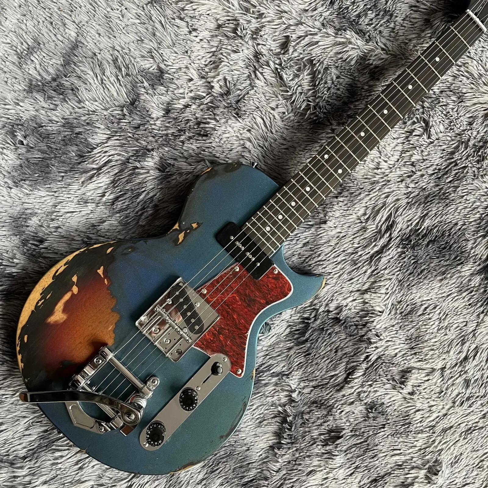 

Blue Make The Old One Special-shaped Unique Electric Guitar 2022 New