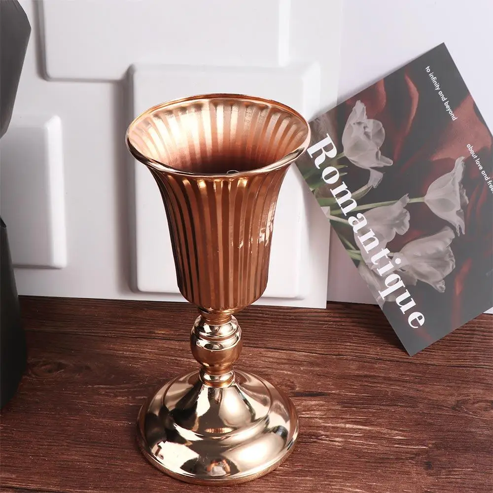 Романтическая Золотисто-железная Ваза Для Цветов Ручная Работа Современный