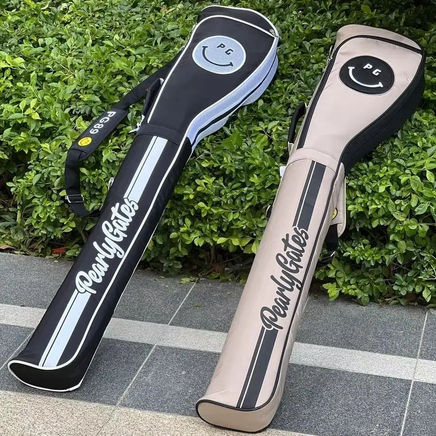 

Golf Gun Bag Foldable Sunday Bags PG Golf Caddy Practice Bag Outdoor Sports Shoulder Men's and Women's PU Halfbag