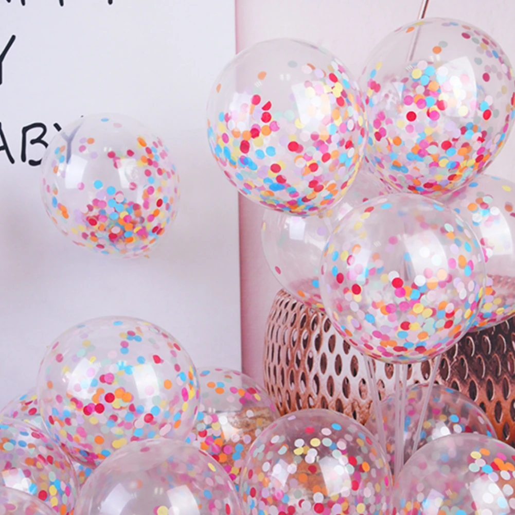 

10pcs 12inch Gold Star Confetti Latex Balloons Glitter Clear Transparent Balloons Wedding Birthdy Party Decoration Helium Balls