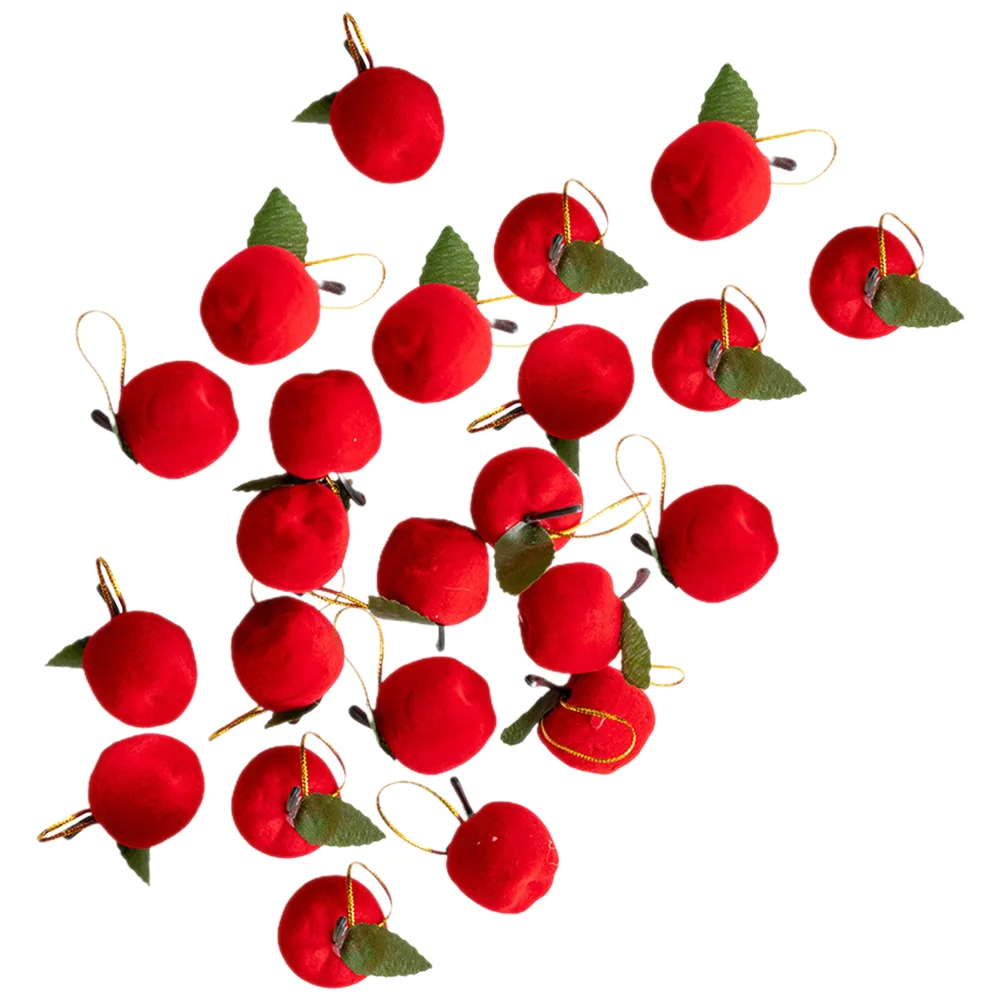 60 шт. мини красные яблоки рождественская елка кулон украшения аксессуары пена