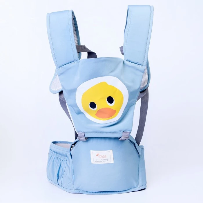 Рюкзак-кенгуру/хипсит &quotЖивотные&quot цвет голубой |