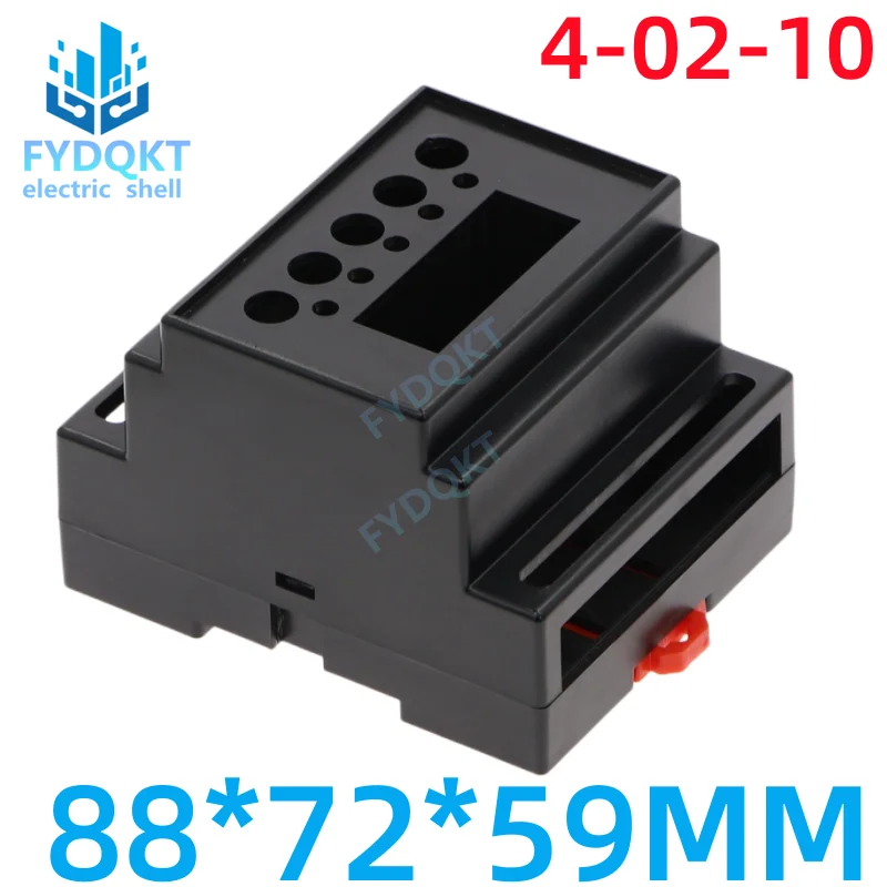 

DIN Rail PLC Barrier Isolation Module Electrical Instrument Shell Plastic Case 4-02-10: 88X72X59mm ABS Junction Box Black