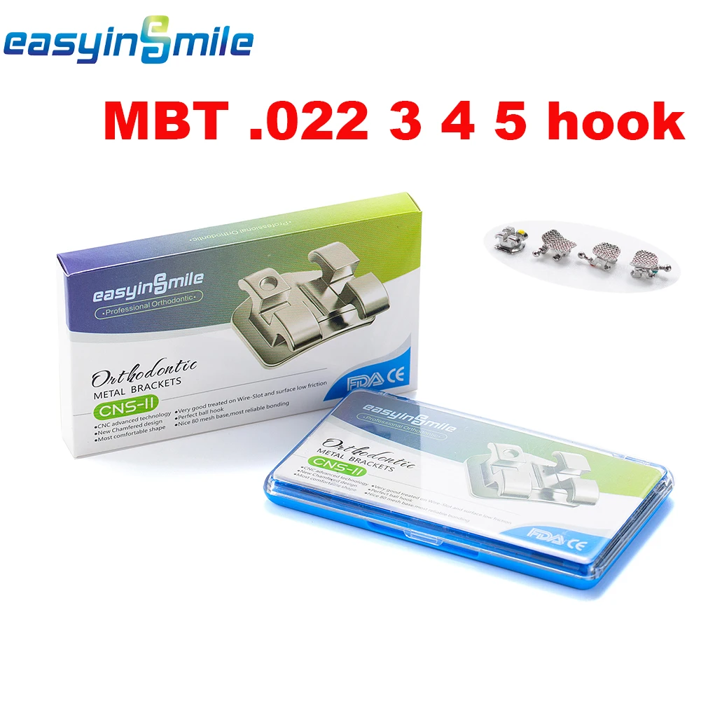 Фото 5 упаковок, стоматологический материал Easyinsmile для мини-кронштейна Orhto, металлические скобы Roth / MBT 345 022, высокое качество №3