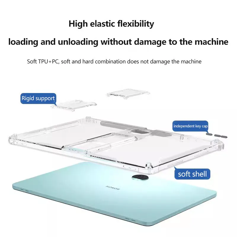 Прозрачный мягкий чехол из ТПУ для Lenovo Tab M10 Plus 3rd 10 6 P11 Pro Xiaoxin Pad 11 2 pro11 5 с гнездом