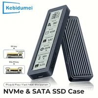 Корпус для SSD kebidu M.2 NVMe/SATA с экраном 10 Гбит/с