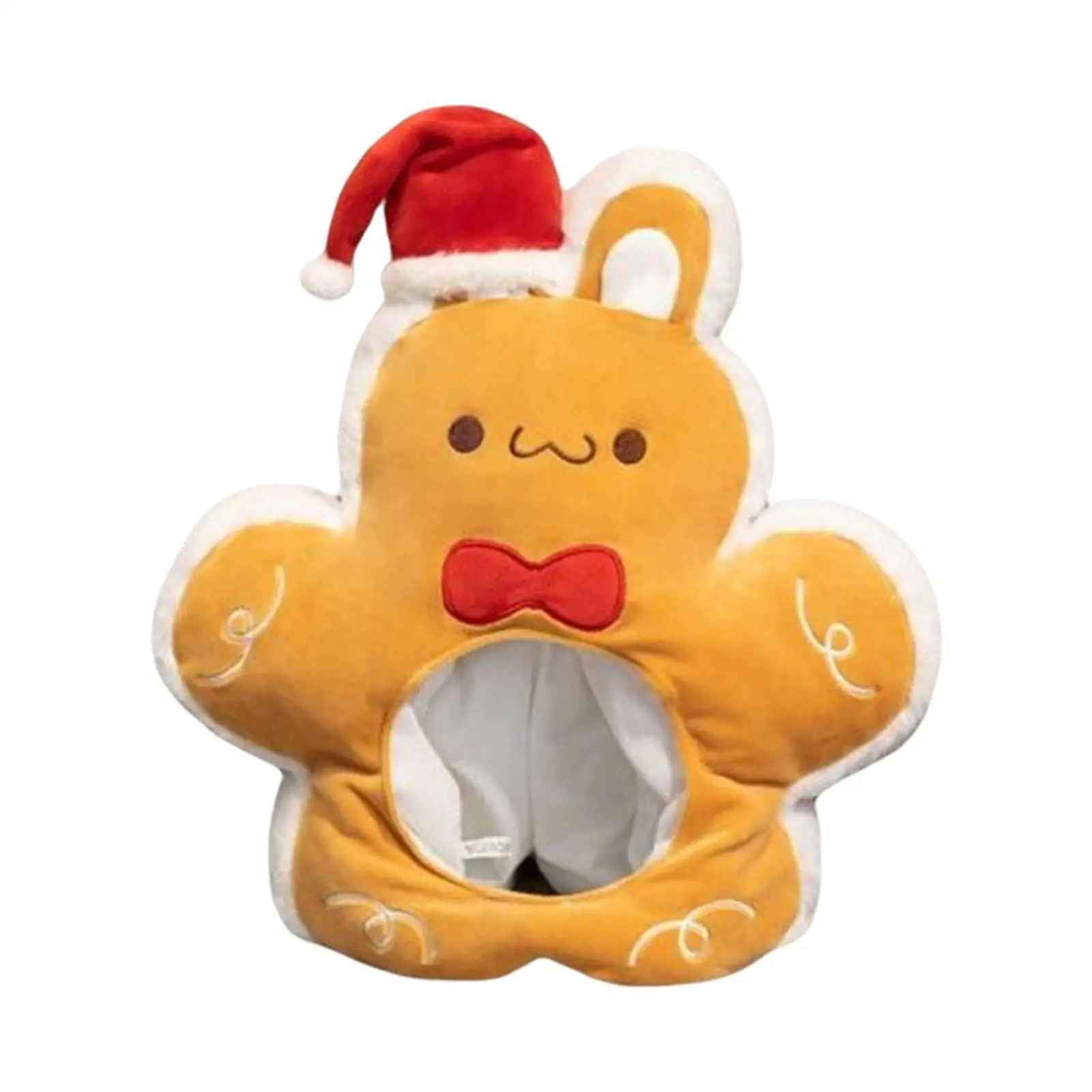 

Funny Christmas Gingerbread Rabbit Hat Headwear Warm for Party Celebrations Kids