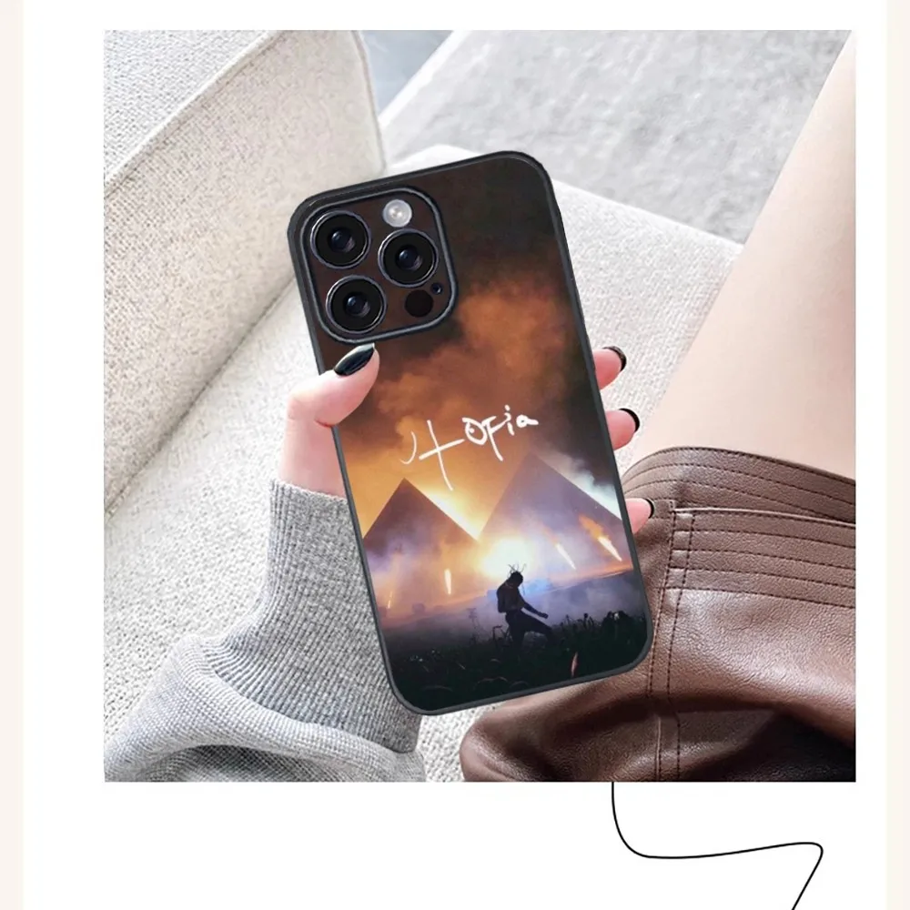 Чехол для телефона Rapper T-Travis Scott Utopia iPhone 16 15 14 13 12 11 PRO MAX PLUS Mini TPU мягкий приятный кожи