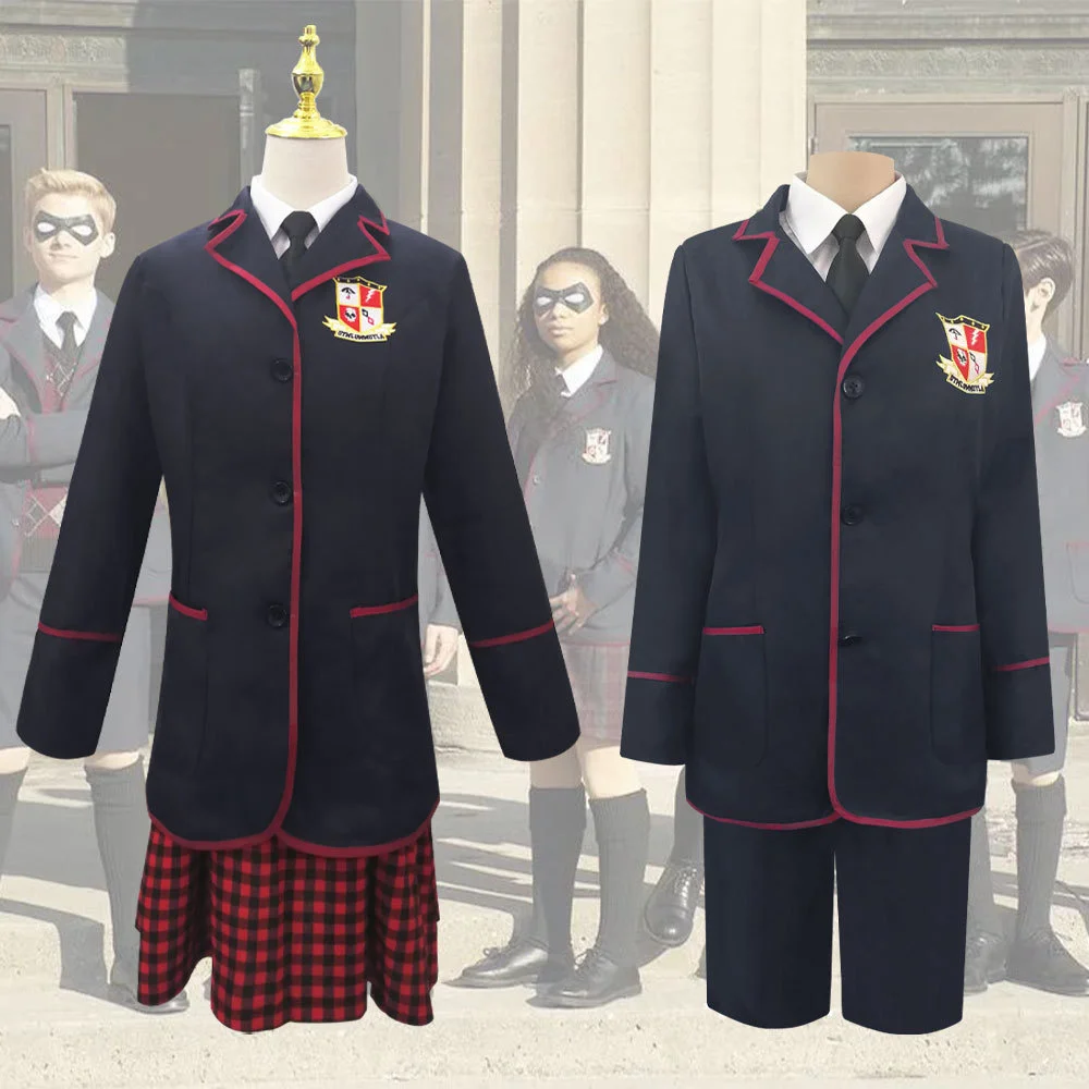 

The Umbrella Academy Number Five School Uniform Vanya Allison Cosplay Costume Halloween Dresses College Clothing Full Sets