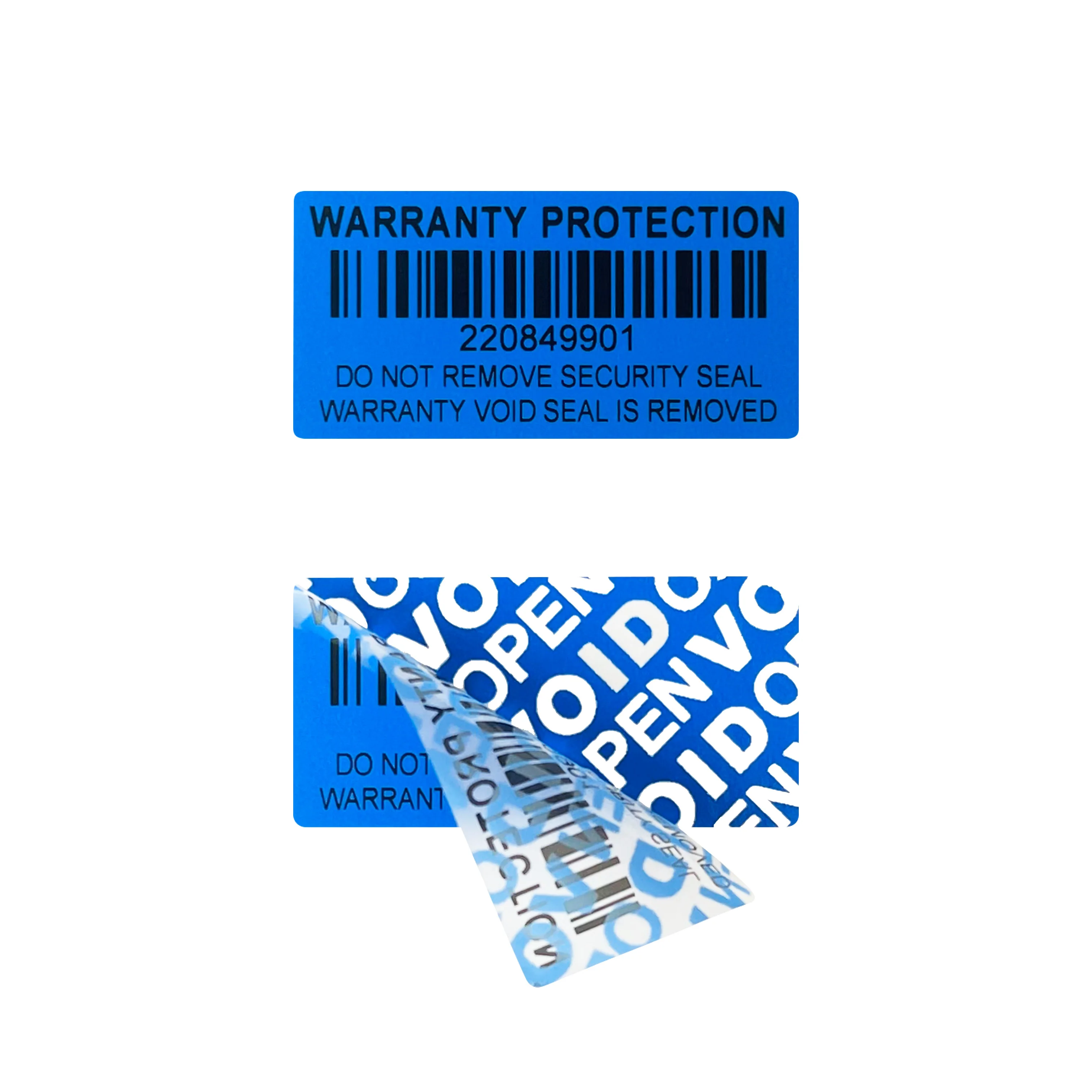 

Антиподдельные наклейки ZHOUYAN 100 шт., синие 40x20 мм