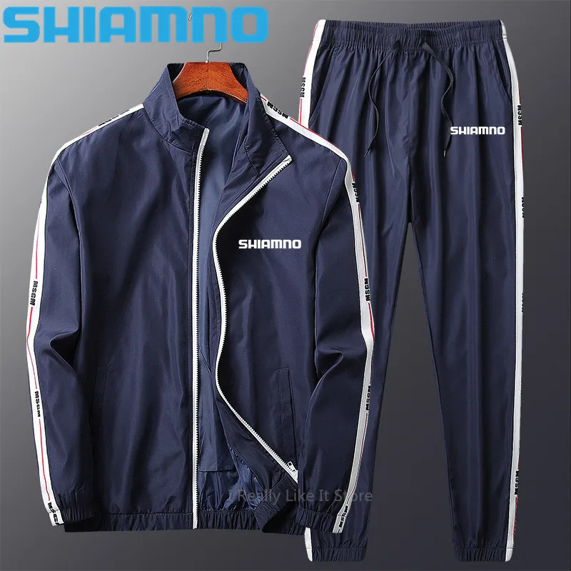 

Brand Spring Autumn Outdoor Fishing Set Men's Two-piece Set Korean Version Trend New Loose Fitting Sports Suit Fishing Jacket