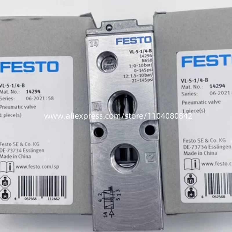 Новый оригинальный клапан Festo 31000-VL-5-1/8-B 14294-VL-5-1/4-B 14952-VL-5-3/8-B