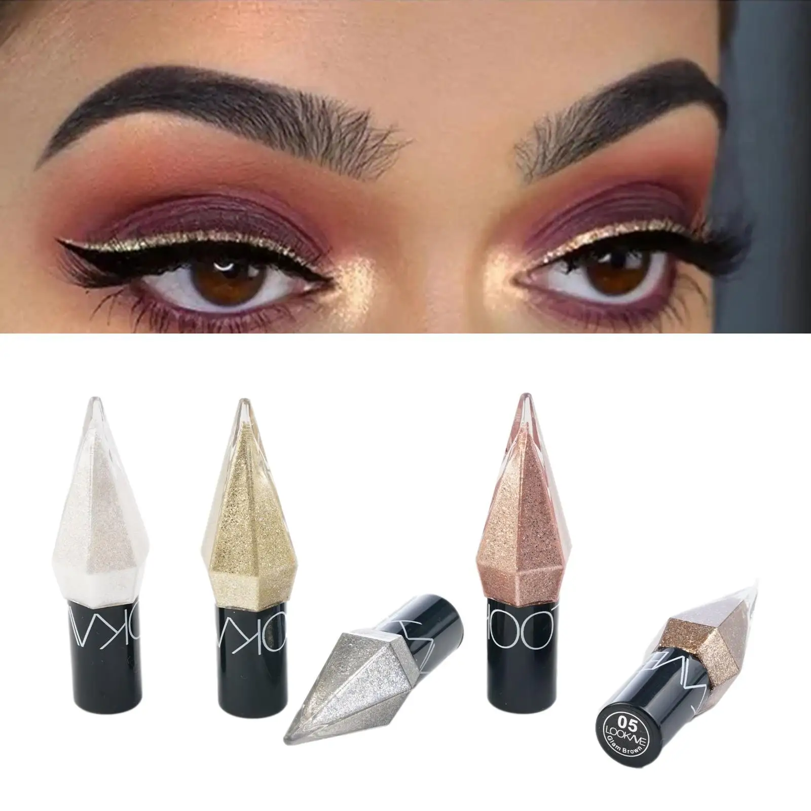 

Pearlescent Diamond Eyeshadow 5 Colors Mini Eyeliner Sequins Shine Lasting Matte Diamond Eyeshadow Cosmetics