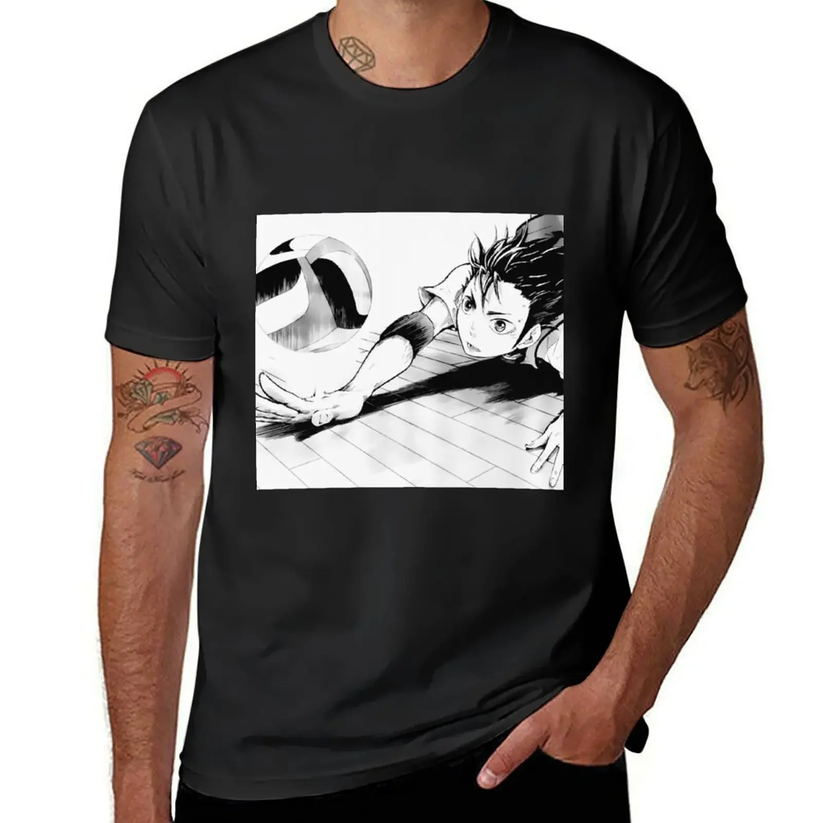 Футболка Nishinoya футболки большого размера мужская рубашка на заказ роскошная