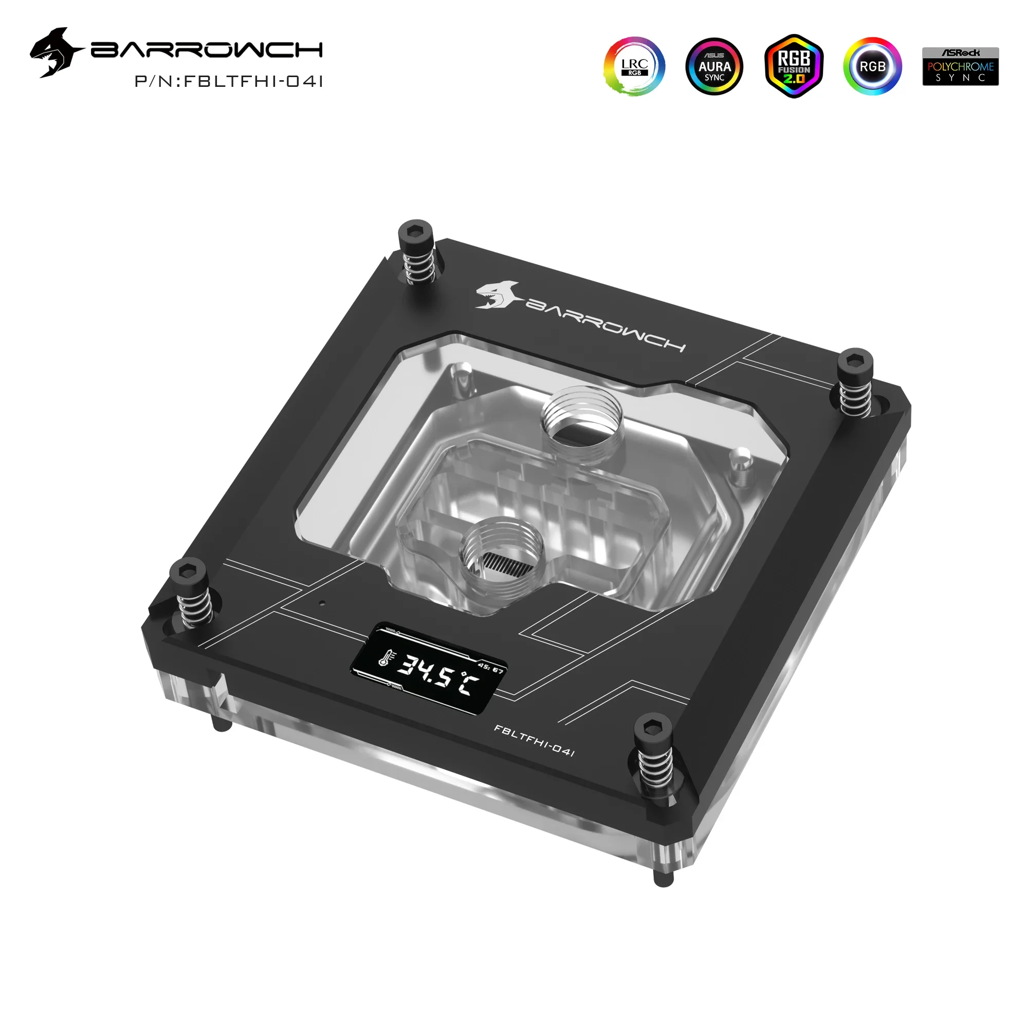 Barrowch FBLTFHI-04I для платформы Intel Lga115X/1700/X99/X299 блок водяного охлаждения процессора с