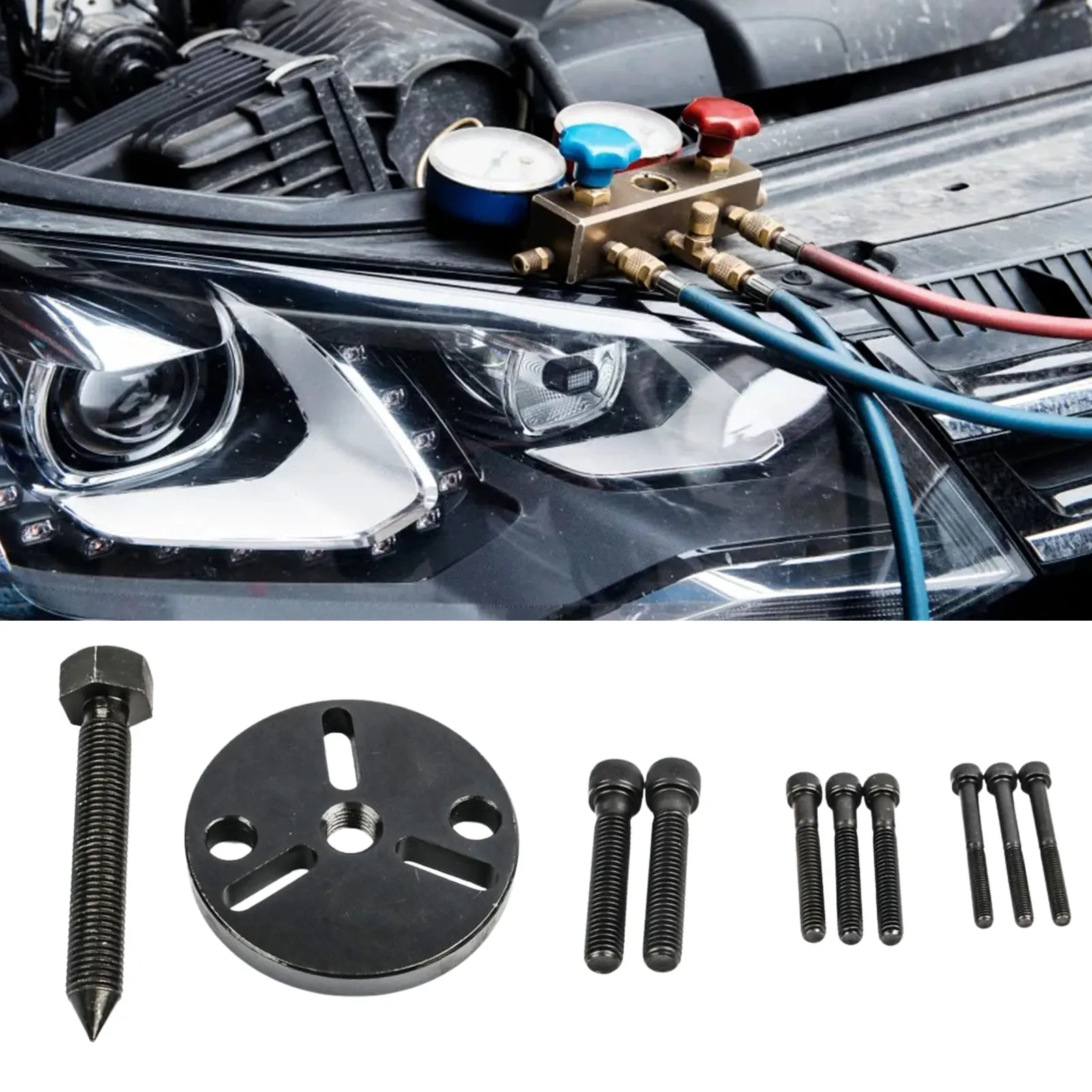 

Hot Auto Air Conditioning Repair Automotive Air Conditioning Compressor Clutch Sucker Remover High-quality Puller Installer Kit