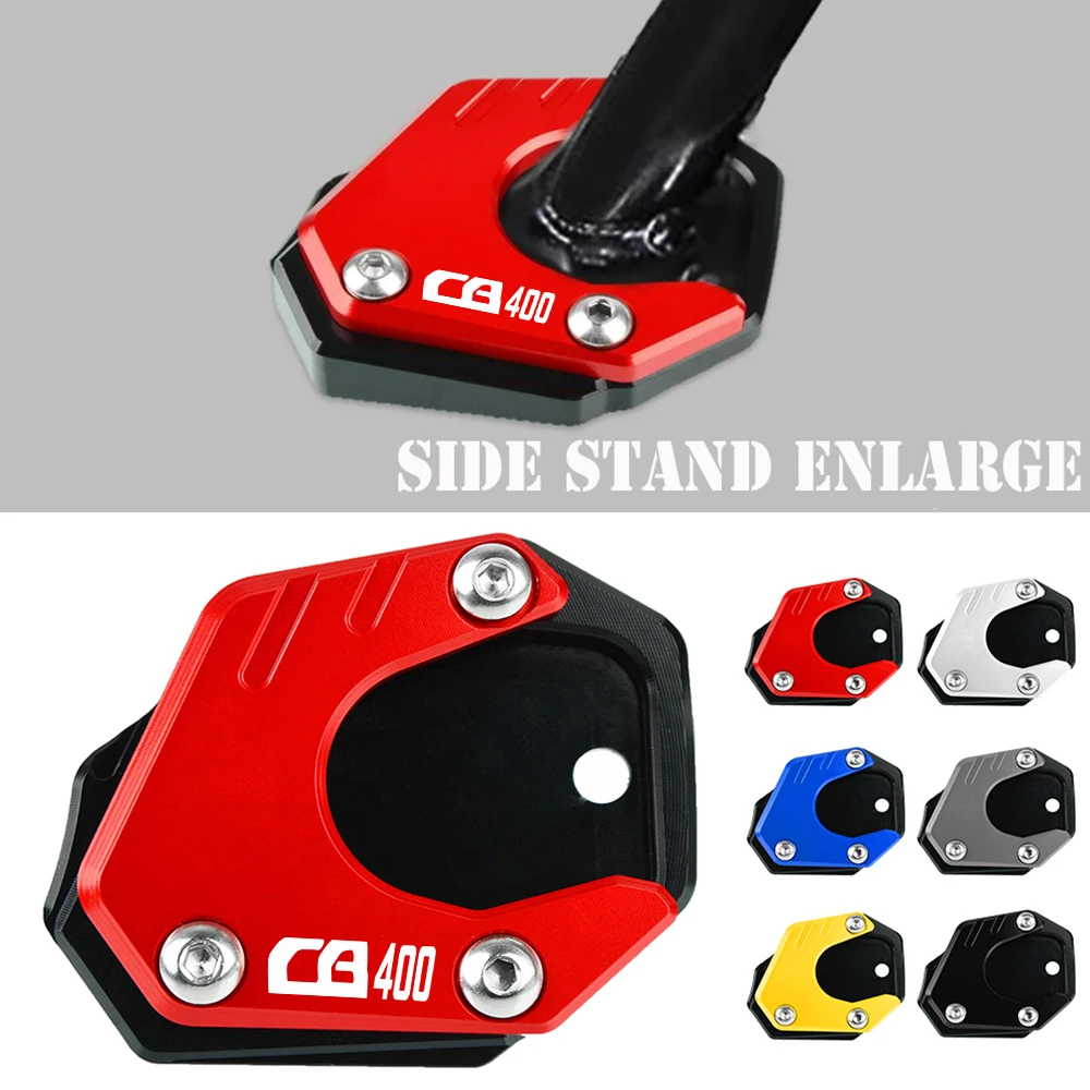 

FOR HONDA CB400 CB 400 2002 2003 2004 2005 2006-2015 Plate Pad Support Kickstand Motorcycle Side Stand Foot Extension Enlarger
