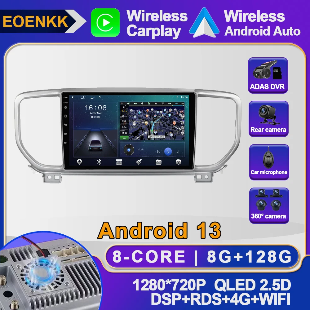 

9 Inch Android 13 For Kia Sportage KX5 2019 Car Radio AHD RDS Autoradio DSP No 2din BT Multimedia Navigation GPS 4G SWC ADAS