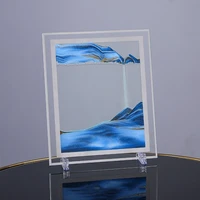 3d deep sea sandscape greaked moving sand art picture flow sand in motion display desktop hourglass painting art for home office