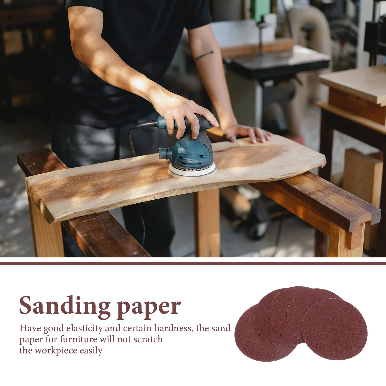100 шт. наждачная бумага с дисковым покрытием для рукоделия полировки дерева