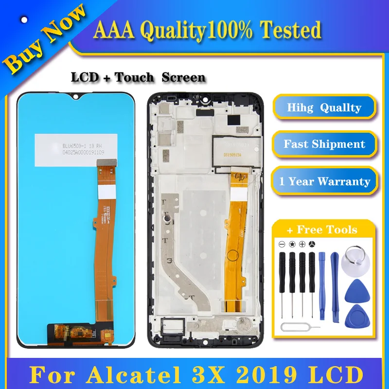 

6.52" Orginal 100% LCD Display For Alcatel 3X 2019 5048 5048U 5048Y 5048A 5048I Touch Screen Digitizer Assembly