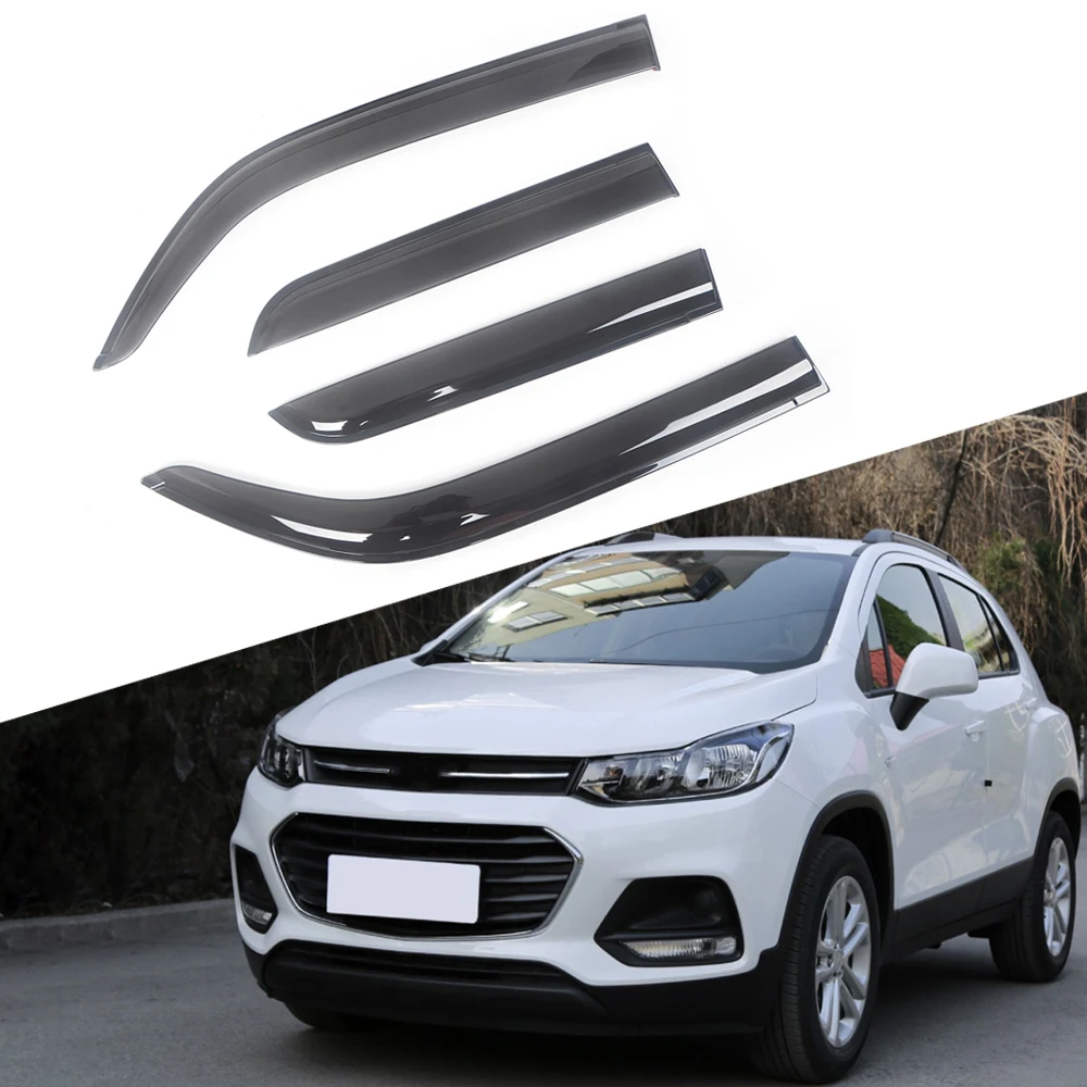 

For Chevrolet Trax 2012-2018 5 Door Auto Black Tinted Car Side Window Visor Guard Vent Awnings Shelter Rain Guard Door Ventvisor