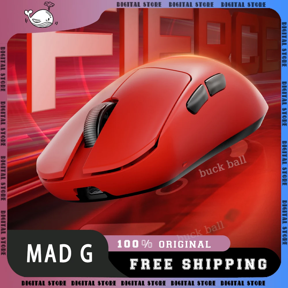 Мышь Madlions MAD G MAX PAW3395 Сенсор 8K 2-режимная беспроводная игровая мышь Легкие мыши с