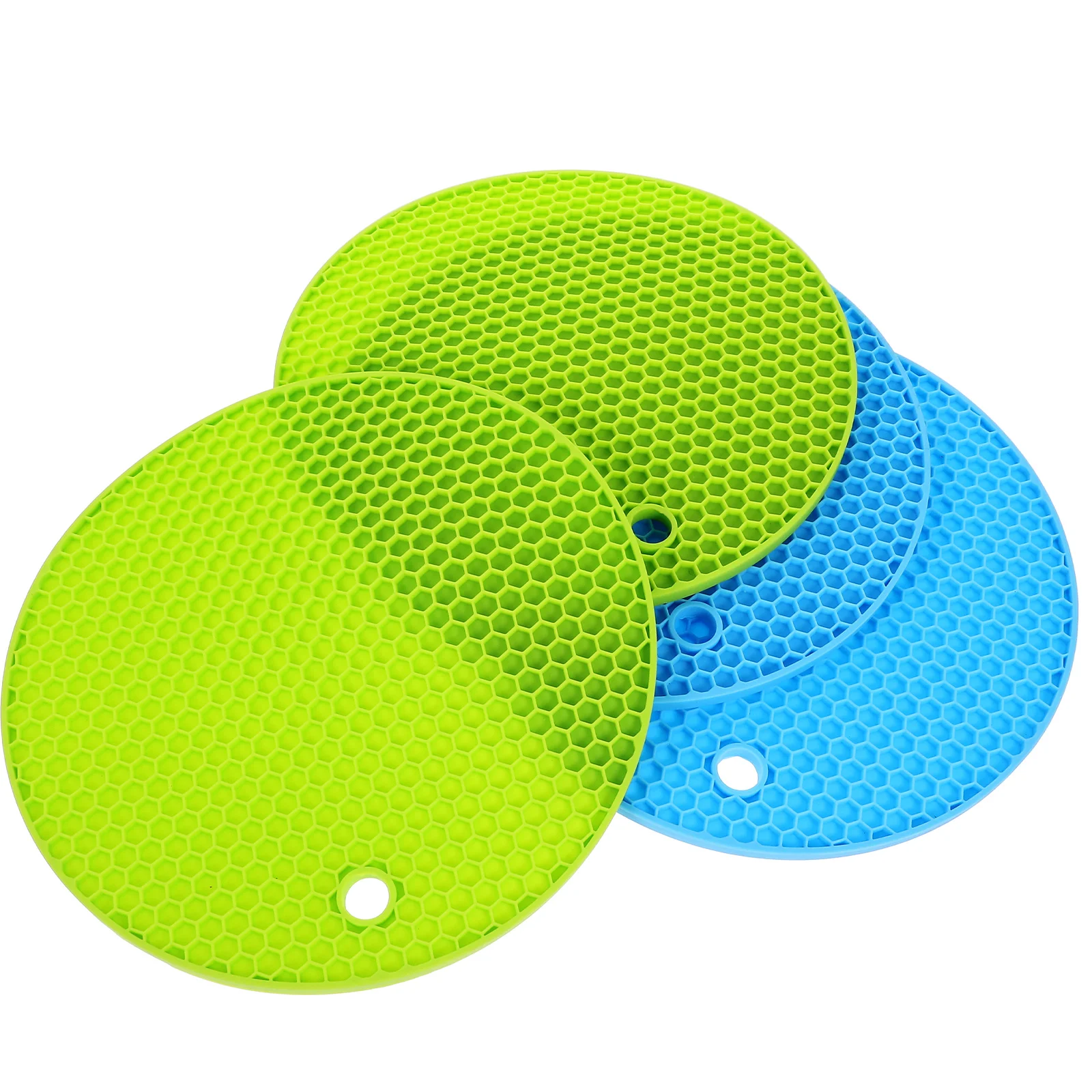 

4pcs Practical Portable Anti-skid Gentle Round Silicone Coaster Silicone Jar Opener Gripper Pads for Home Weak Hand