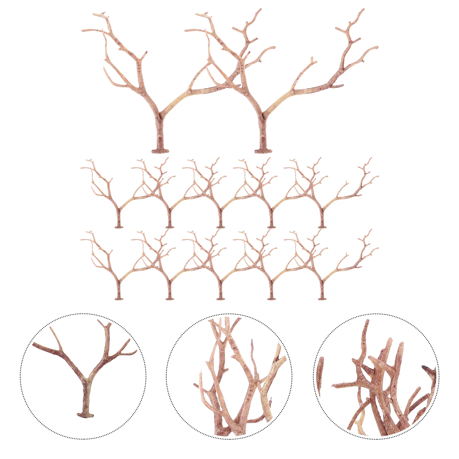 

12 Pcs Simulated Twigs Artificial Antler Branches Vase Decorations Moon Plastic DIY Flower Arrangement Fake Dried