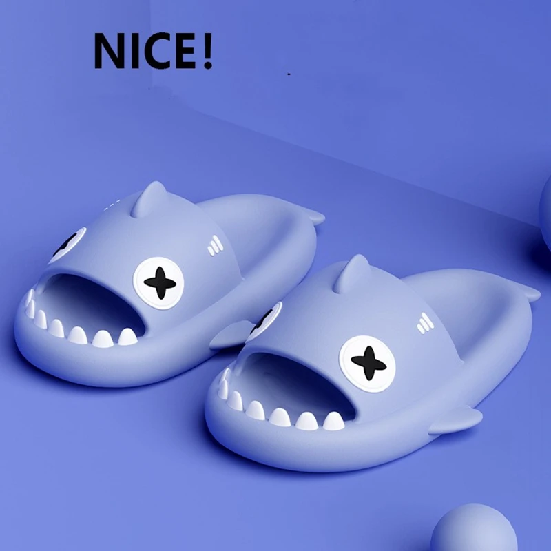 

Домашние тапочки Shark летние мужские шлепанцы, Нескользящие шлепанцы на мягкой подошве, сланцы, сандалии и тапочки для женщин, обувь из ЭВА