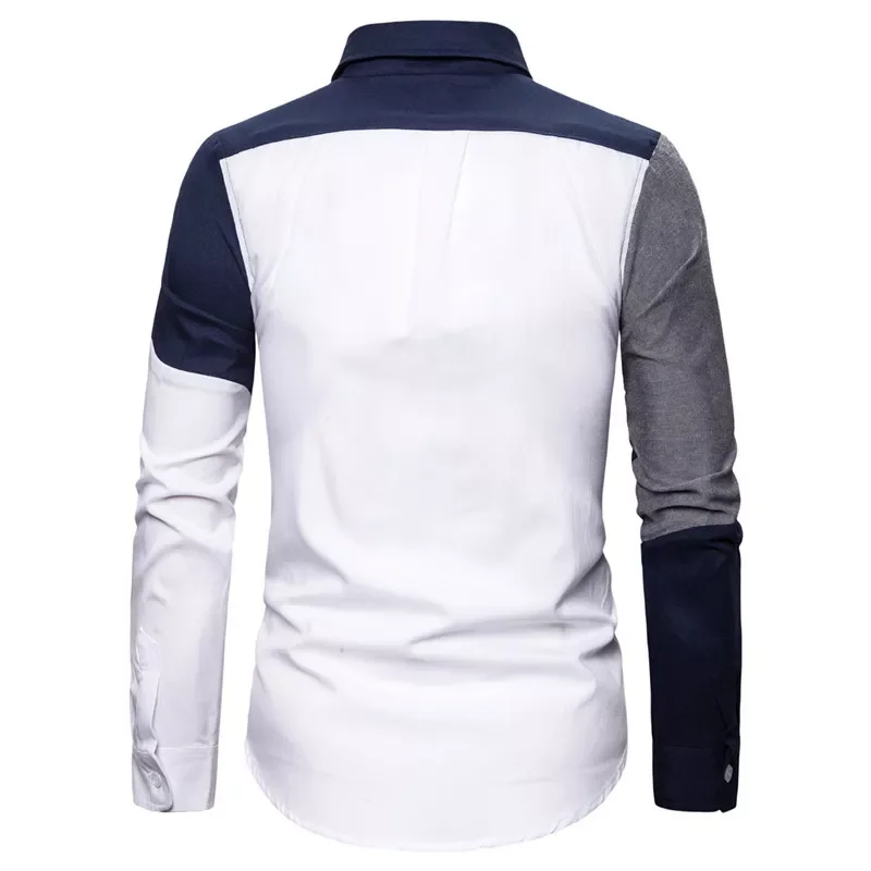 New2022 Size 2022 New Casual Men's Fashion Long Sleeve Shirt New Men's Gradient Stripe Printed Long Sleeve Shirt
