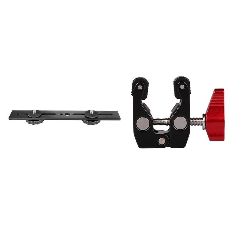 

8 Inch Dual Flash Camera Tripod For DSLR Camera With Camera Clamp Crab Mount Hot Shoe Adapter For LCD Field Monitor