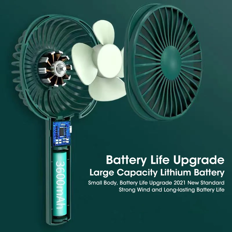 Маленький вентилятор с Usb-зарядкой длительный небольшой портативный Настольный