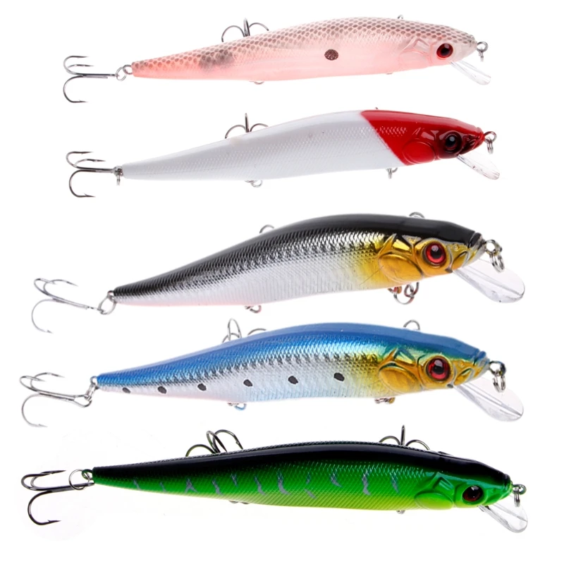 

1Pc Hard Minnow Fishing Lures Bass Crankbait 4# Hook Tackle Crank Baits 14cm/23g