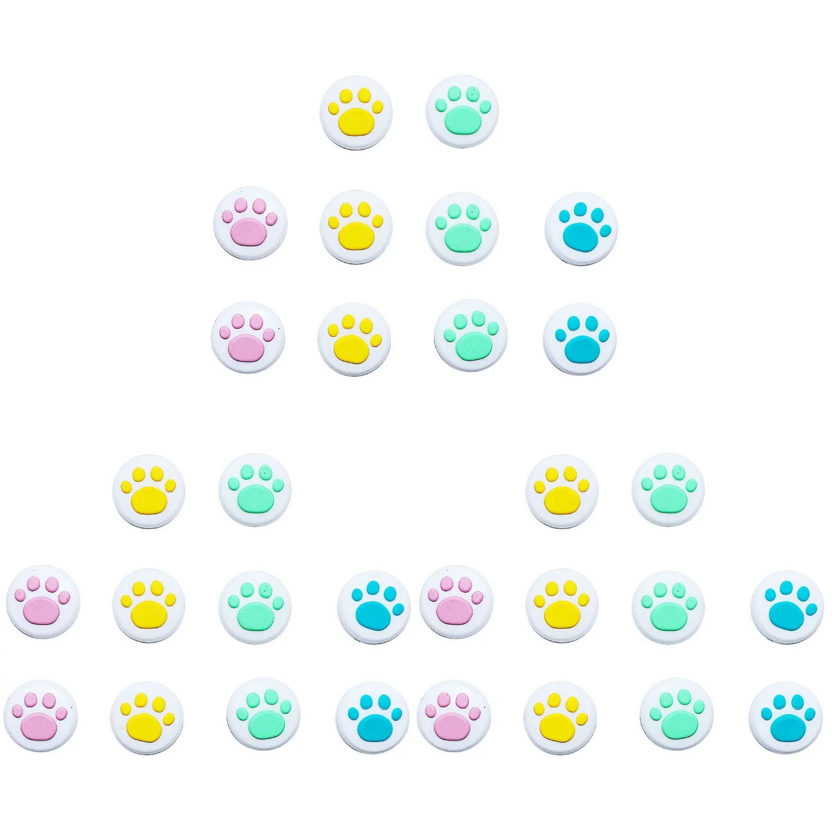 

30 pcs Thumb Sticks Cover Set Silicone Car Claw Thumb Grip Caps Controller Thumb Grips