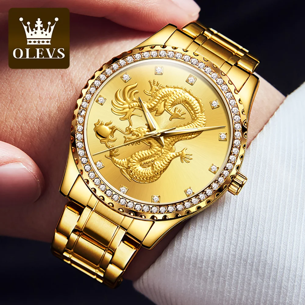 

OLEVS Luxury Men's Watch Waterproof 30M Clock Man Wristwatches Stainless Steel Quartz Fashion Business Casual Relogio Masculino