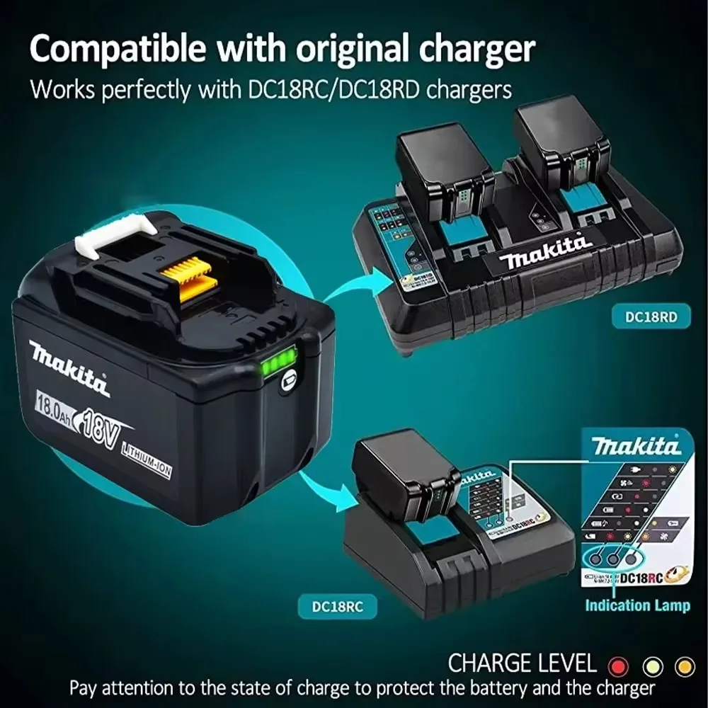100% Makita Замена 18V 18.0Ah батарея для BL1830 BL1830B BL1840 BL1840B BL1850 BL1850B аккумуляторная